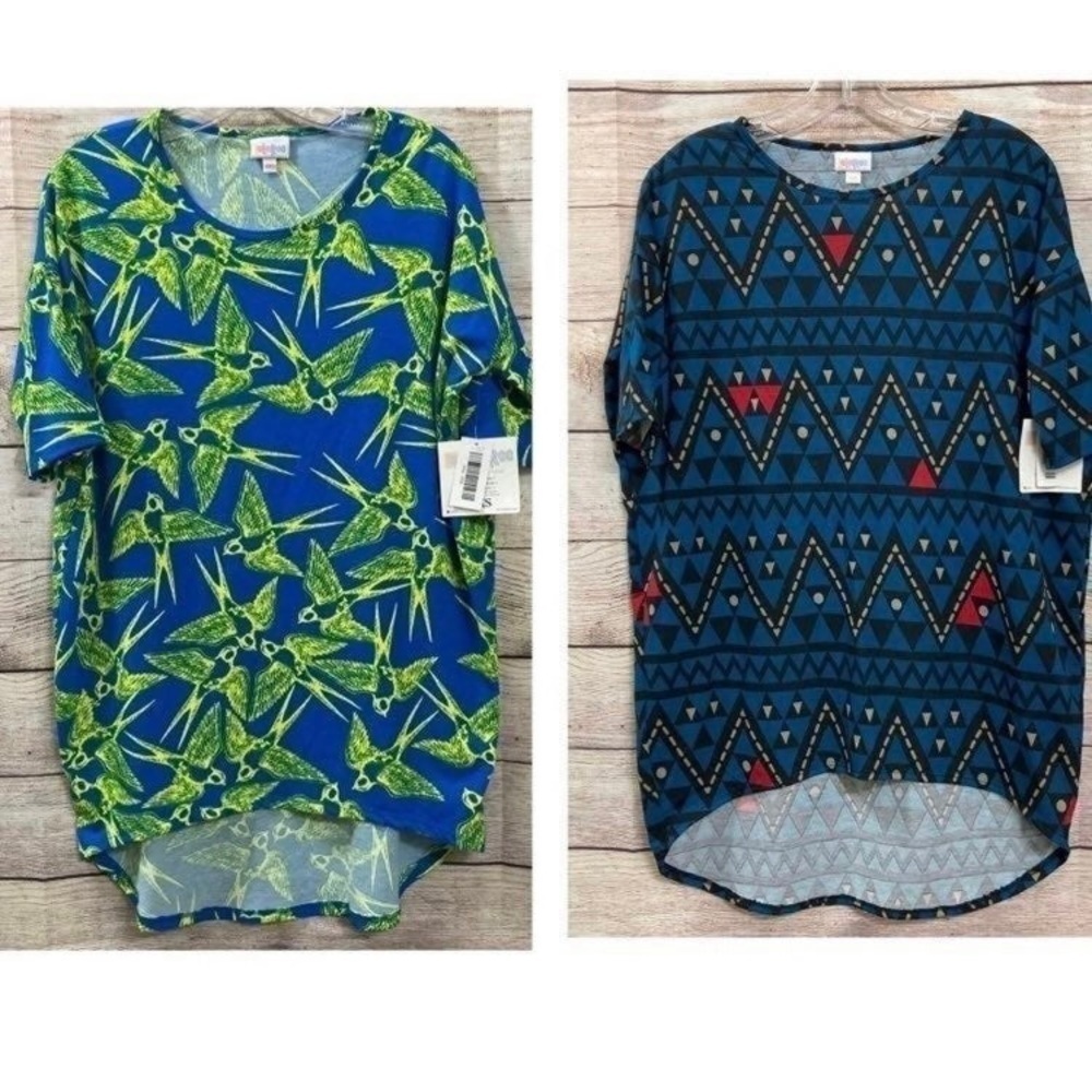 Lularoe Irma Tunic Top Size‎ XXS Oversized NWT Bundle of Two
